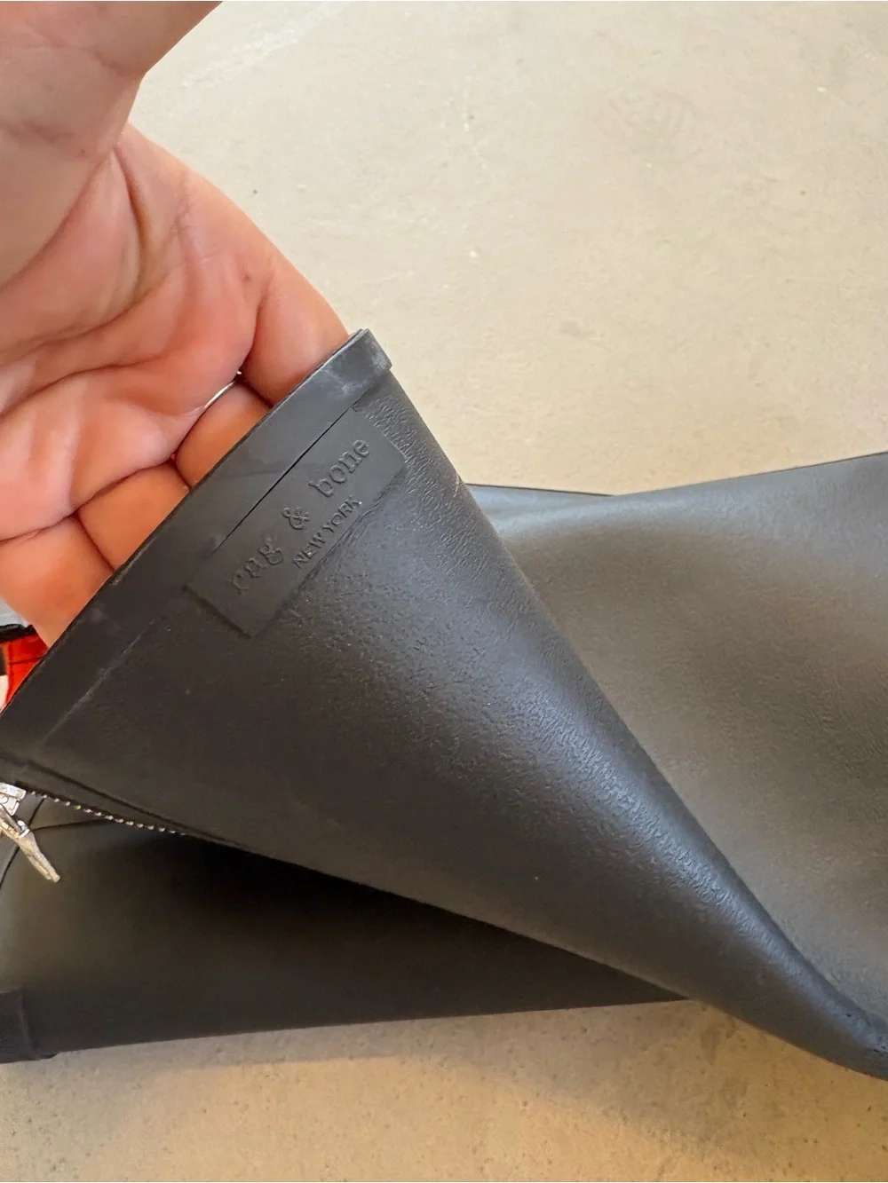 Rag & Bone Black Knee High Tall Rain Boots size 40 / US 9.5